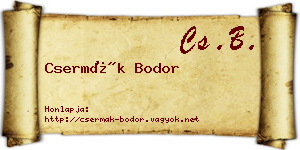 Csermák Bodor névjegykártya